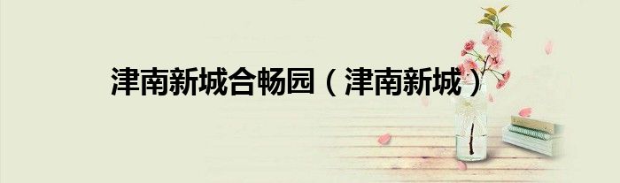 津南新城合茂园房型图（津南新城合茂园现状）
