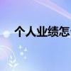 个人业绩怎么写范文（个人业绩怎么写）