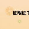 证明证书怎么写（证明证书格式）