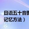 日语五十音图记忆方法怎么记（日语五十音图记忆方法）
