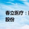春立医疗：拟2000万元-4000万元回购公司股份