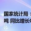 国家统计局：5月份规上工业原油产量1815万吨 同比增长0.6%