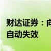 财达证券：向特定对象发行股票决议有效期满自动失效