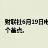财联社6月19日电，人民币兑美元中间价报7.1159，调贬11个基点。