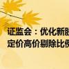 证监会：优化新股发行定价机制 在科创板试点调整适用新股定价高价剔除比例