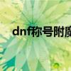 dnf称号附魔宝珠有哪些（dnf称号附魔）
