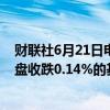 财联社6月21日电，富时中国A50指数期货在上一交易日夜盘收跌0.14%的基础上低开，现跌0.2%。