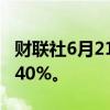 财联社6月21日电，港股恒大汽车涨幅扩大至40%。