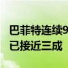 巴菲特连续9个交易日增持西方石油 持股比例已接近三成