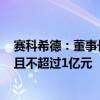 赛科希德：董事长提议回购股份 回购金额不低于5000万元且不超过1亿元