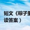 短文《粽子里的乡愁》答案（粽子里的乡愁阅读答案）