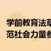 学前教育法草案拟二审：明确鼓励、引导和规范社会力量参与