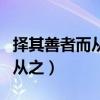 择其善者而从之中的之指代什么（择其善者而从之）