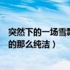 突然下的一场雪飘的那么纯洁是什么歌（突然下的一场雪飘的那么纯洁）