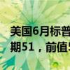 美国6月标普全球制造业PMI初值为51.7，预期51，前值51.3。