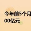 今年前5个月东北地区进出口规模首次突破5000亿元