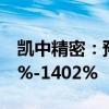 凯中精密：预计上半年净利润同比增长1068%-1402%