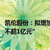 凯伦股份：拟增加回购股份资金总额为“不低于5000万元且不超1亿元”