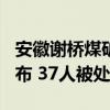 安徽谢桥煤矿瓦斯爆炸致9死15伤调查报告公布 37人被处理