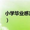 小学毕业感言20字左右（小学毕业感言10字）