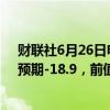 财联社6月26日电，德国7月Gfk消费者信心指数为-21.8，预期-18.9，前值-20.9。