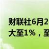 财联社6月26日电，法国CAC 40指数跌幅扩大至1%，至盘中低点。