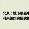 北京：城市更新中私有房屋腾退协议签约比例达95%以上 可对未签约房屋实施征收