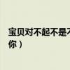 宝贝对不起不是不爱你下一句是什么（宝贝对不起不是不爱你）