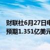 财联社6月27日电，黑莓第一财季营收1.44亿美元，分析师预期1.351亿美元。