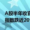 A股半年收官！沪指半年跌0.25% 国证2000指数跌近20%