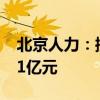 北京人力：控股子公司获得产业扶持资金2.81亿元
