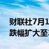 财联社7月1日电，碳酸锂期货主力合约日内跌幅扩大至3%。
