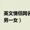 英文情侣网名一男一女浪漫（英文情侣网名一男一女）
