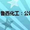 鲁西化工：公司副总经理张立军因病不幸去世