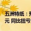 五洲特纸：预计上半年净利2.25亿元-2.35亿元 同比扭亏为盈