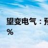 望变电气：预计上半年净利同比下降75%-79%