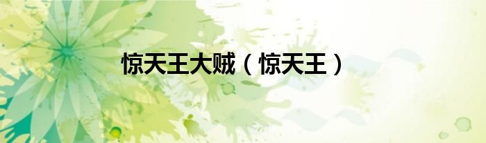 惊天王大贼（惊天王）
