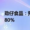劲仔食品：预计上半年净利润同比增长60%-80%
