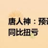唐人神：预计上半年净利400万元-600万元 同比扭亏