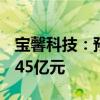 宝馨科技：预计上半年净利亏损7500万元-1.45亿元