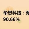 华懋科技：预计上半年净利同比增长60.79%-90.66%