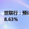 世联行：预计上半年净利同比下降37.94%-58.63%