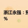 浙江永强：预计上半年净利同比增长60%-94%