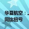 华夏航空：上半年预盈2200万元-3200万元 同比扭亏