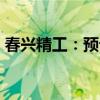 春兴精工：预计上半年净亏损1亿元-1.3亿元