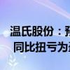 温氏股份：预计上半年净利12.5亿元-15亿元 同比扭亏为盈