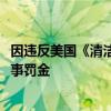 因违反美国《清洁空气法》马拉松石油将支付6450万美元民事罚金