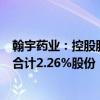 翰宇药业：控股股东、实控人拟向深圳担保集团非交易过户合计2.26%股份