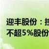 迎丰股份：控股股东和实控人拟协议转让公司不超5%股份