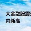 大金融股震荡走高 中国太保、浦发银行创年内新高